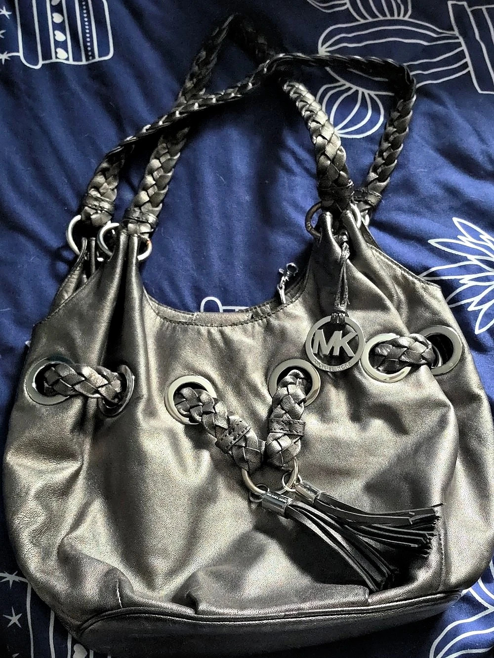 Michael Kors Black Braided Hobo Bag